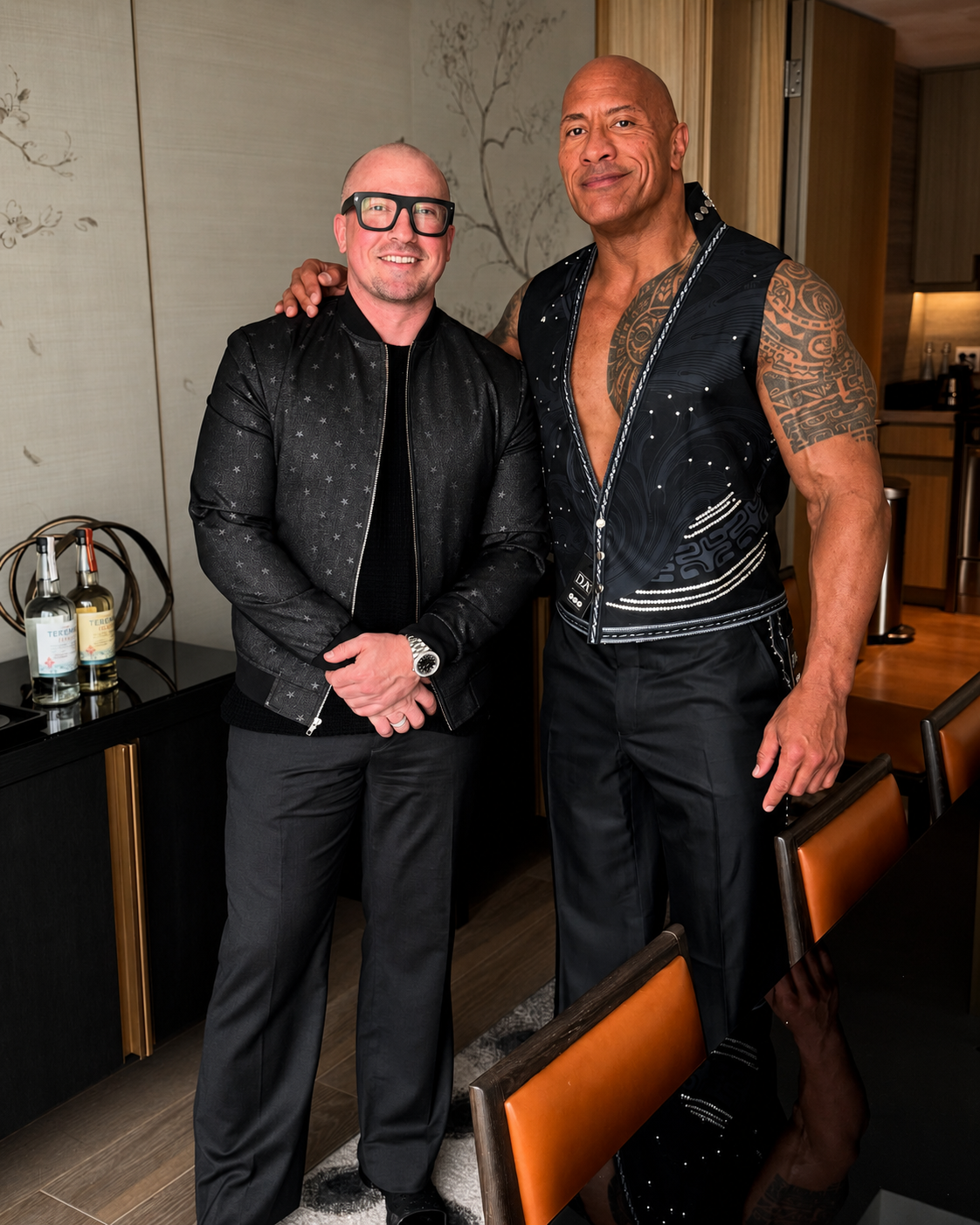 David Alan with Dwayne "The Rock" Johnson